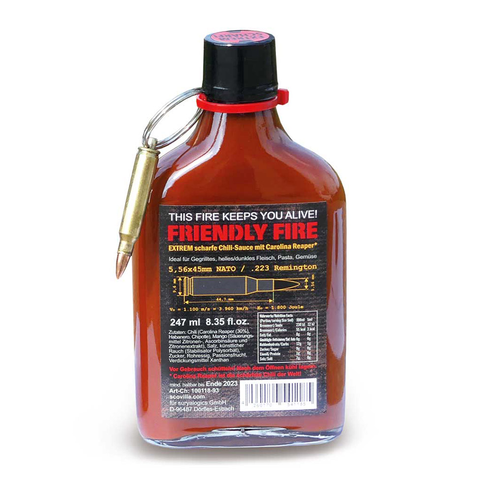 FRIENDLY FIRE Extreme HotSauce with Bullet