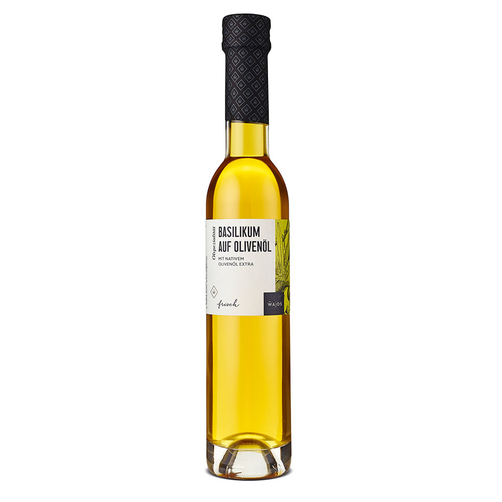 Basilikum auf Olivenöl 250ml Olivenölzubereitung